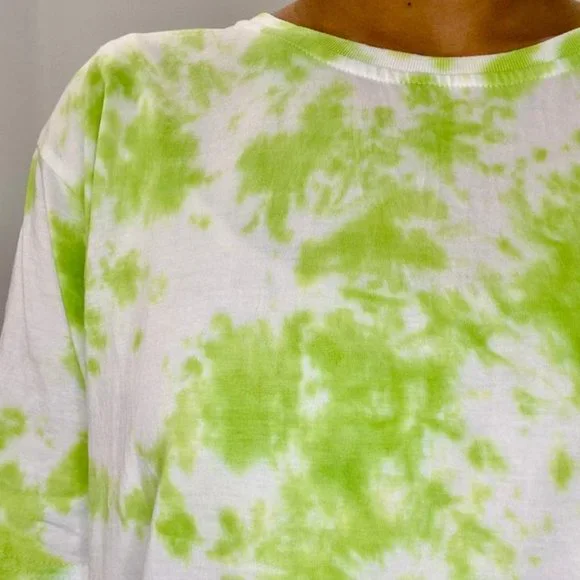 Green Dots Tie & Dye Cotton T-Shirt - Picture 3 of 5